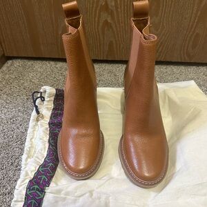 Tory Burch Tan Chelsea Ankle Boots